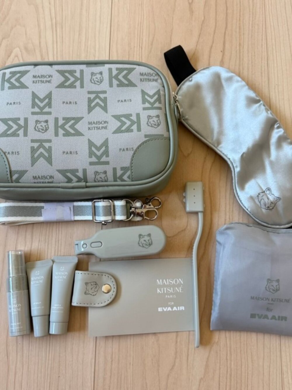 Maison Kitsune Eva Air Travel Kit First Class Amenities bag